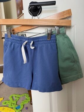 Hanna Andersson French terry midi short bundle size 5 100% cotton unisex blue
